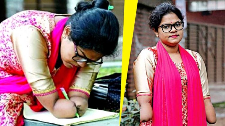 দুই হাত ছাড়াই বিশ্ববিদ্যালয়ের গন্ডি পেরিয়ে বড় অফিসার