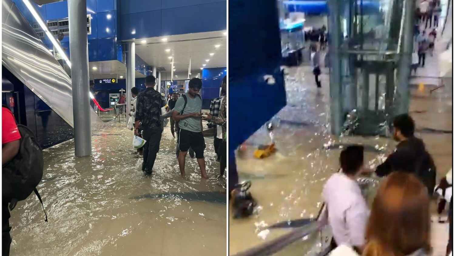 ভারী বৃষ্টিতে ডুবে গেলো দুবাইয়ের মেট্রো স্টেশন!