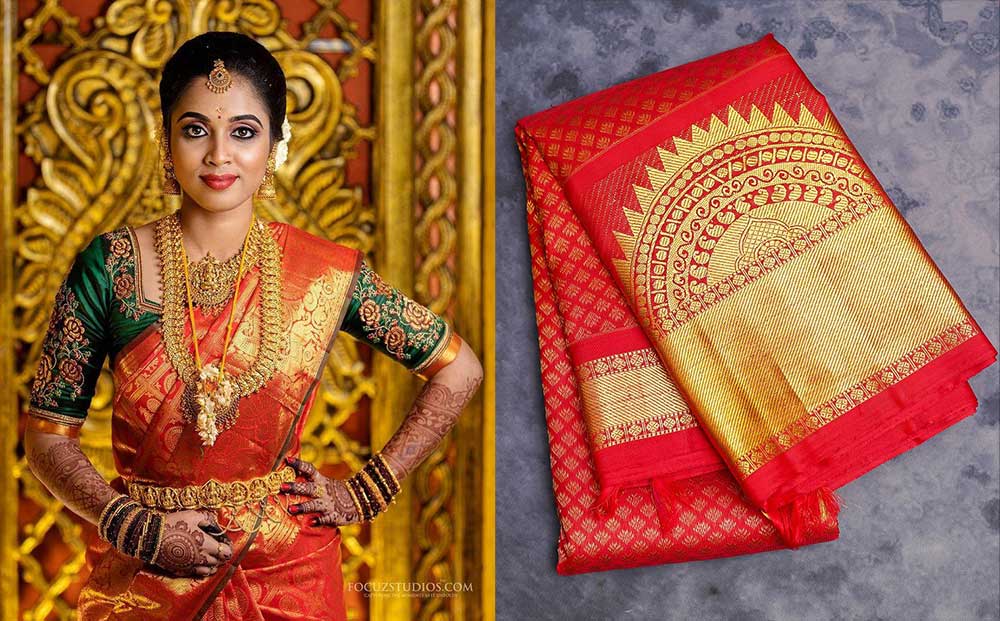 ইন্ডিয়ান কাঞ্চিপুরম শাড়ি