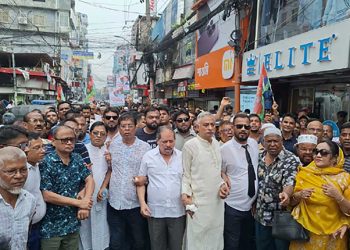 প্রধানমন্ত্রীর বরিশাল সফর ঘি‌রে আনন্দ মিছিল