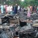 বরগুনায় গভীর রাতে পুড়ে ছাই ৪০ দোকান-ঘর