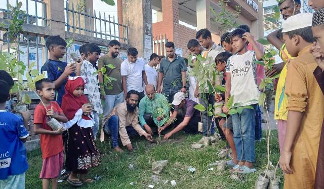 বরিশাল জেলা বিএনপির সদস্য সচিব আবুল কালাম শাহীনের উদ্যোগে বৃক্ষরোপণ কর্মসূচি পালন
