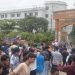 বরিশালে শিক্ষামন্ত্রীর পদত্যাগ দাবিতে এইচএসসি পরীক্ষার্থীদের বিক্ষোভ