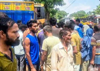 নাটোরে বাসচাপায় ভ্যানচালকসহ নিহত ২
