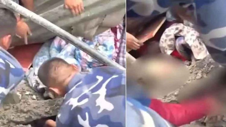 নেপালে ভয়াবহ বন্যার ৩ দিন পর কাদার নিচ থেকে বেঁচে ফিরল শিশু